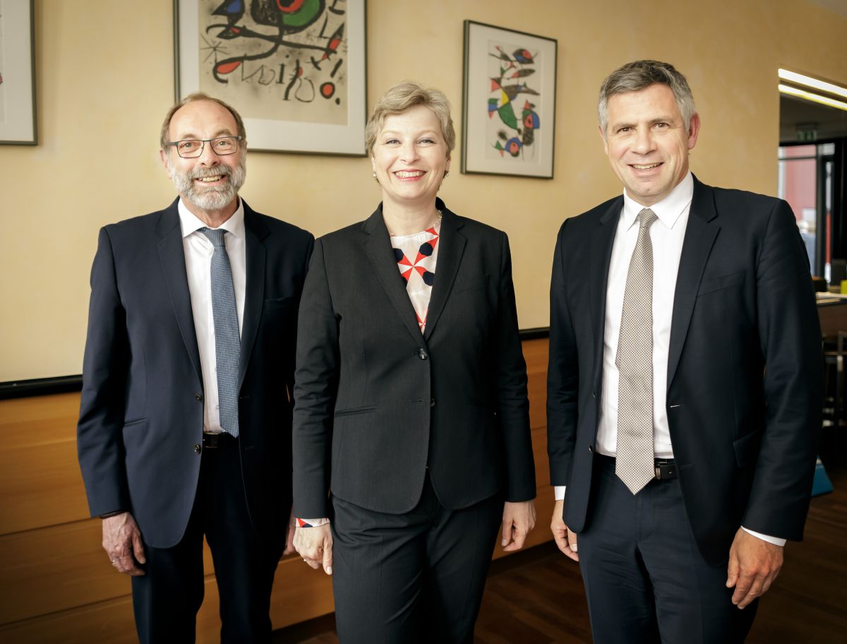 V. l. Becker, Dr. van Hoorn und Krenz